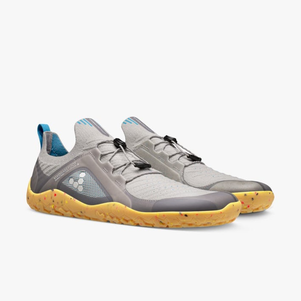 Vivo Barefoot Trail Knit FG Shoes Gray Blue Yellow womens Size 39 / US 8